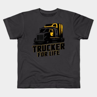 trucker for life Kids T-Shirt